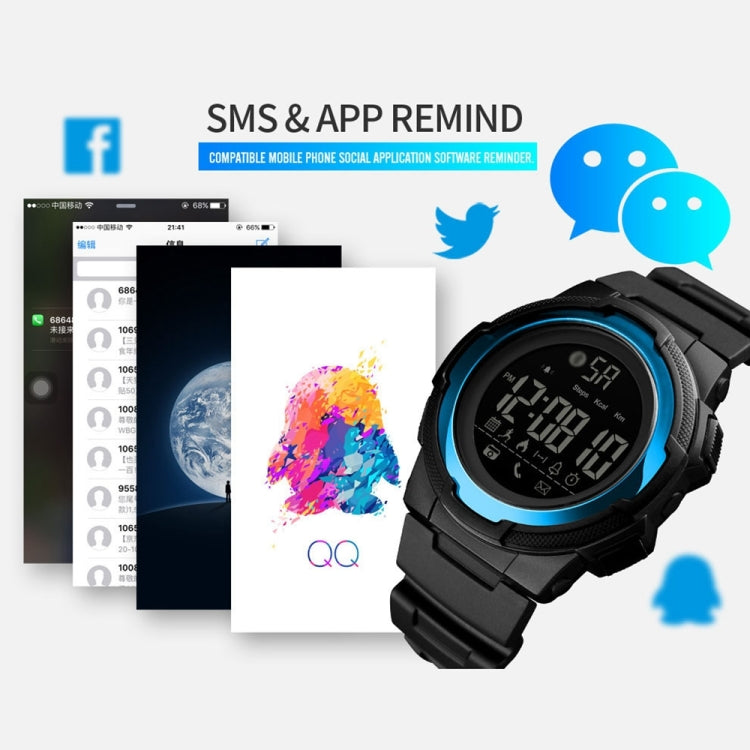 SKMEI 1440 Multifunction Waterproof Sports Smart Watch, Support Bluetooth / Motion Monitoring / Call Reminder(Sky Blue) - Sport Watches by SKMEI | Online Shopping UK | buy2fix