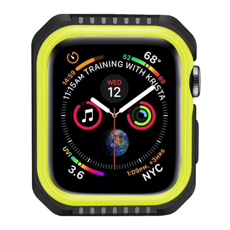 Smart Watch Shockproof Two Color Protective Case for Apple Watch Series 3 38mm(Black Yellow) - Watch Cases by buy2fix | Online Shopping UK | buy2fix