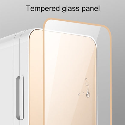 8L 37-48W Tempered Glass Panel Car / Home Mini Refrigerator, EU Plug (Silver) - Refrigerators by buy2fix | Online Shopping UK | buy2fix