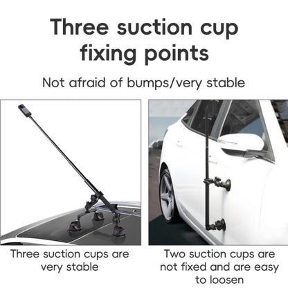 Dual-leg Car Suction Cup Mount with 1/4 inch Screw (Black) - Bicycle Handlebar Mount by buy2fix | Online Shopping UK | buy2fix