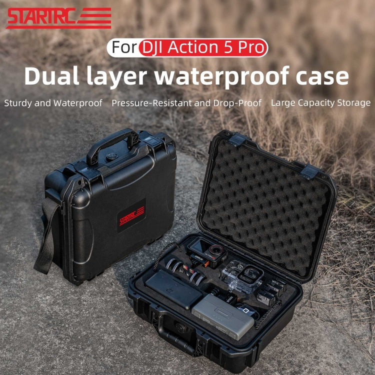 For DJI Osmo Action 5 Pro STARTRC Waterproof EVA ABS Dual-layer Suitcase Storage Box (Black) -  by STARTRC | Online Shopping UK | buy2fix