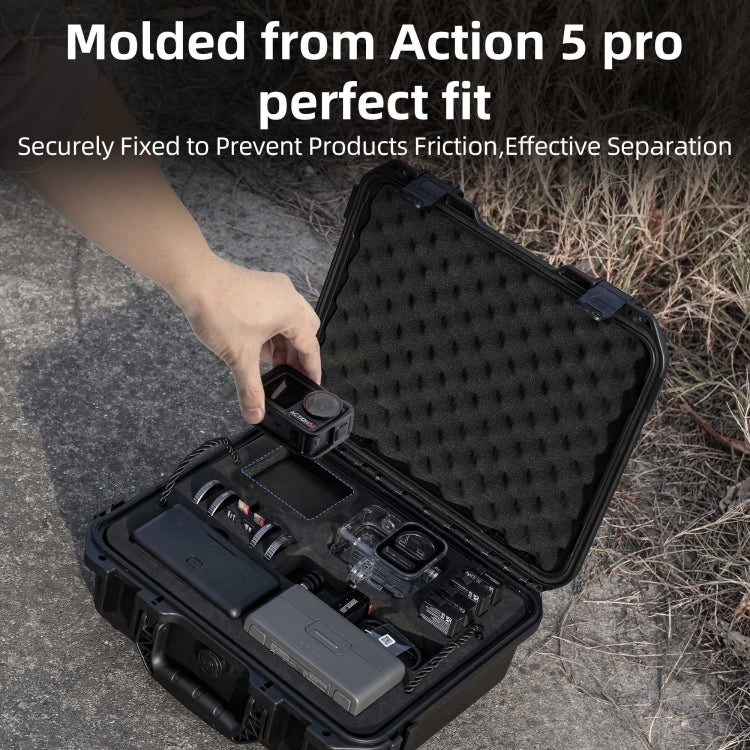 For DJI Osmo Action 5 Pro STARTRC Waterproof EVA ABS Dual-layer Suitcase Storage Box (Black) -  by STARTRC | Online Shopping UK | buy2fix