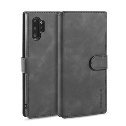 DG.MING Retro Oil Side Horizontal Flip Case with Holder & Card Slots & Wallet for Galaxy Note 10+(Black) - Galaxy Phone Cases by DG.MING | Online Shopping UK | buy2fix