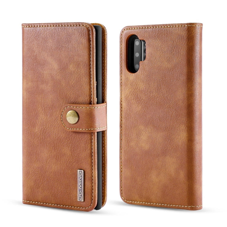 DG.MING Crazy Horse Texture Flip Detachable Magnetic Leather Case with Holder & Card Slots & Wallet for Samsung Galaxy Note 10+(Brown) - Galaxy Phone Cases by DG.MING | Online Shopping UK | buy2fix