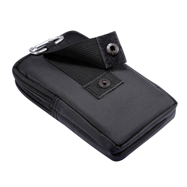 Sports Leisure Drawstring  Horizontal Plate Hanging Waist Phone Waist Pack Leather Case, Suitable for 6.7-6.9 inch Smartphones(Black) - Universal Leather Case by buy2fix | Online Shopping UK | buy2fix