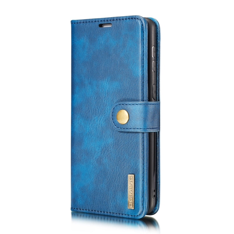 For Samsung Galaxy S21 5G DG.MING Crazy Horse Texture Flip Detachable Magnetic Leather Case with Holder & Card Slots & Wallet(Blue) - Galaxy S21 5G Cases by DG.MING | Online Shopping UK | buy2fix