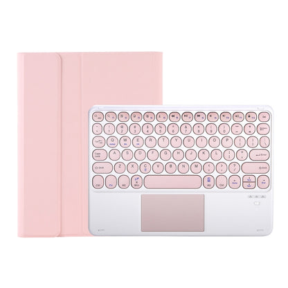 YT102B-A Detachable Candy Color Skin Feel Texture Round Keycap Bluetooth Keyboard Leather Case with Touch Control For iPad 10.2 2020 & 2019 / Air 2019 / Pro 10.5 inch(Pink) - Universal by buy2fix | Online Shopping UK | buy2fix