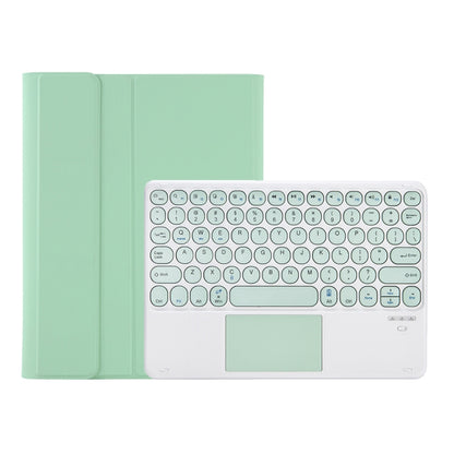 YT102B-A Detachable Candy Color Skin Feel Texture Round Keycap Bluetooth Keyboard Leather Case with Touch Control For iPad 10.2 2020 & 2019 / Air 2019 / Pro 10.5 inch(Light Green) - Universal by buy2fix | Online Shopping UK | buy2fix