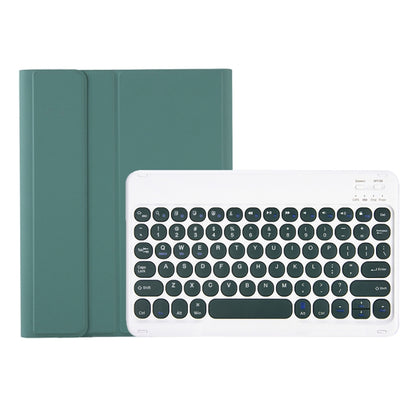 YT11B Detachable Candy Color Skin Feel Texture Round Keycap Bluetooth Keyboard Leather Case For iPad Pro 11 inch 2020 & 2018(Dark Green) - For iPad Pro by buy2fix | Online Shopping UK | buy2fix