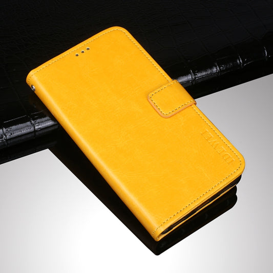 For Ulefone Armor 10 5G idewei Crazy Horse Texture Horizontal Flip Leather Case with Holder & Card Slots & Wallet(Yellow) - Ulefone Cases by idewei | Online Shopping UK | buy2fix