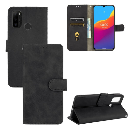 For Ulefone Note 10 Solid Color Skin Feel Magnetic Buckle Horizontal Flip Calf Texture PU Leather Case with Holder & Card Slots & Wallet(Black) - Ulefone Cases by buy2fix | Online Shopping UK | buy2fix