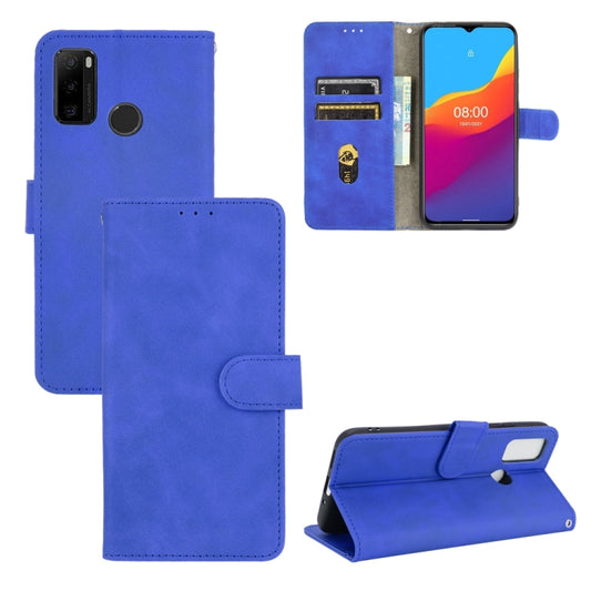 For Ulefone Note 10 Solid Color Skin Feel Magnetic Buckle Horizontal Flip Calf Texture PU Leather Case with Holder & Card Slots & Wallet(Blue) - Ulefone Cases by buy2fix | Online Shopping UK | buy2fix