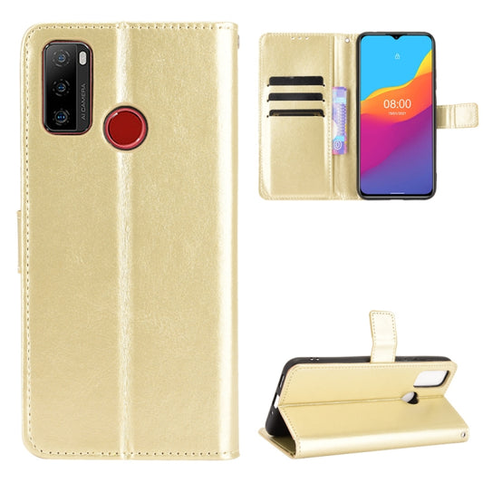 For Ulefone Note 10 Crazy Horse Texture Horizontal Flip Leather Case with Holder & Card Slots & Lanyard(Gold) - Ulefone Cases by buy2fix | Online Shopping UK | buy2fix