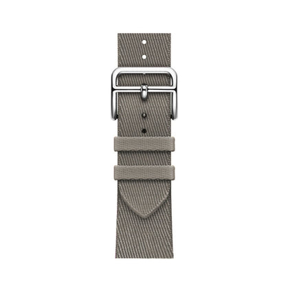 Two-color Nylon Braid Watch Band For Apple Watch Ultra 49mm&Watch Ultra 2 49mm / Series 9&8&7 45mm / SE 3&SE 2&6&SE&5&4 44mm / 3&2&1 42mm(Grey) - Watch Bands by buy2fix | Online Shopping UK | buy2fix