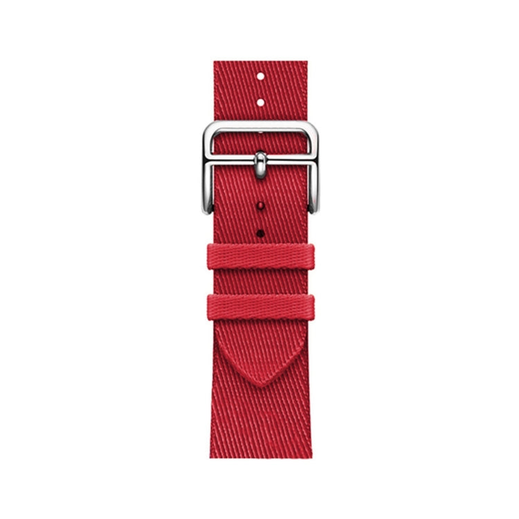 Two-color Nylon Braid Watch Band For Apple Watch Ultra 49mm&Watch Ultra 2 49mm / Series 9&8&7 45mm / SE 3&SE 2&6&SE&5&4 44mm / 3&2&1 42mm(Rose Red) - Watch Bands by buy2fix | Online Shopping UK | buy2fix