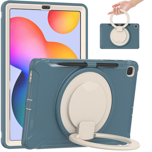 Shockproof TPU + PC Protective Case with 360 Degree Rotation Foldable Handle Grip Holder & Pen Slot For Samsung Galaxy Tab S6 Lite 10.4 inch P610(Cornflower Blue) - Tab S6 Lite P610 / P615 by buy2fix | Online Shopping UK | buy2fix