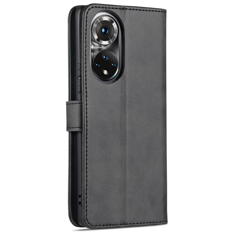 For Honor 50 AZNS Skin Feel Calf Texture Horizontal Flip Leather Case with Card Slots & Holder & Wallet(Black) - Honor Cases by AZNS | Online Shopping UK | buy2fix