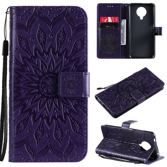 For Nokia 5.3 Sun Embossing Pattern Horizontal Flip Leather Case with Card Slot & Holder & Wallet & Lanyard(Purple) - Nokia Cases by buy2fix | Online Shopping UK | buy2fix