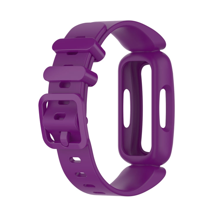 For Fitbit Ace 3 Silicone Integrated Watch Band(Grape Purple) - Watch Bands by buy2fix | Online Shopping UK | buy2fix