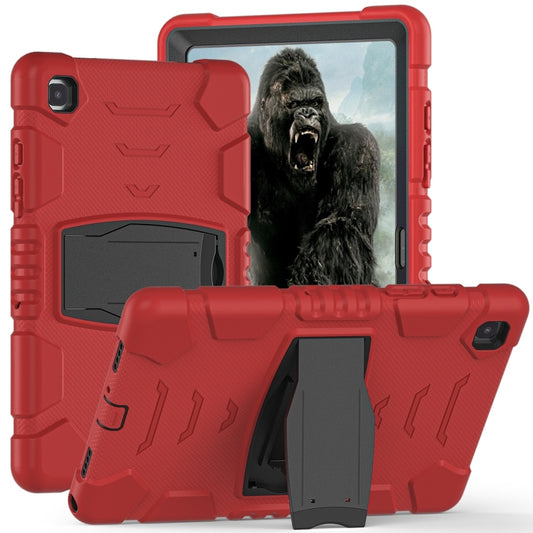 For Samsung Galaxy Tab A7 T500 3-Layer Protection Screen Frame + PC + Silicone Shockproof Combination Case with Holder(Red+Black) - Other Galaxy Tab PC by buy2fix | Online Shopping UK | buy2fix