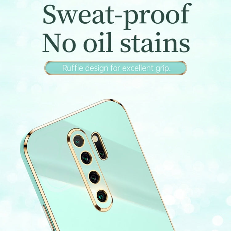 For Xiaomi Redmi Note 8 Pro XINLI Straight Edge 6D Electroplate TPU Phone Case(Mint Green) - Xiaomi Cases by XINLI | Online Shopping UK | buy2fix