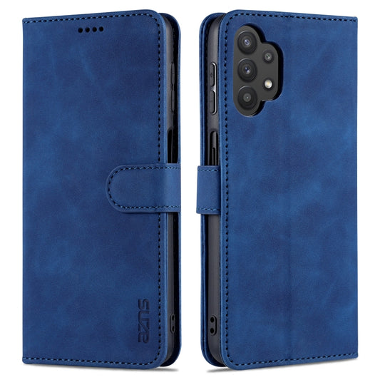 For Samsung Galaxy A32 5G AZNS Skin Feel Calf Texture Horizontal Flip Leather Case with Card Slots & Holder & Wallet(Blue) - Galaxy Phone Cases by AZNS | Online Shopping UK | buy2fix