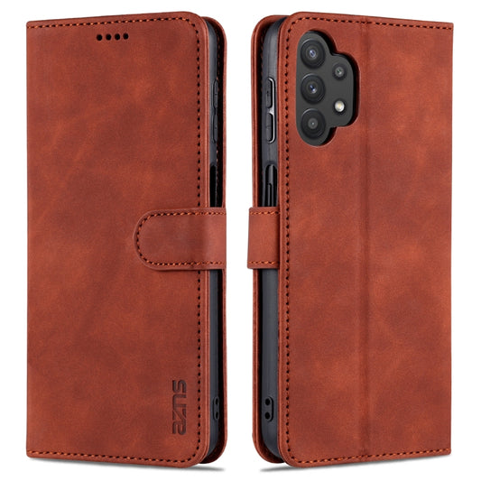 For Samsung Galaxy A32 5G AZNS Skin Feel Calf Texture Horizontal Flip Leather Case with Card Slots & Holder & Wallet(Brown) - Galaxy Phone Cases by AZNS | Online Shopping UK | buy2fix