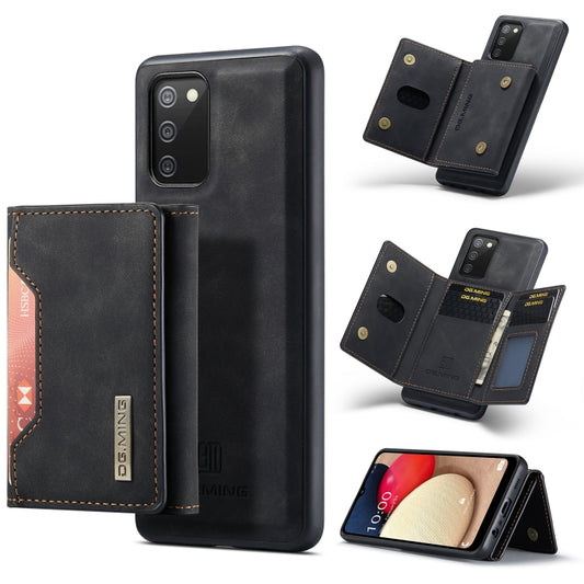 For Samsung Galaxy A02s DG.MING M2 Series 3-Fold Multi Card Bag Back Cover Shockproof Case with Wallet & Holder Function(Black) - Galaxy Phone Cases by DG.MING | Online Shopping UK | buy2fix