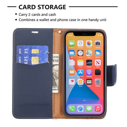 For iPhone 13 Pro Max Litchi Texture Pure Color Horizontal Flip Leather Case with Holder & Card Slots & Wallet & Lanyard (Blue) - iPhone 13 Pro Max Cases by buy2fix | Online Shopping UK | buy2fix