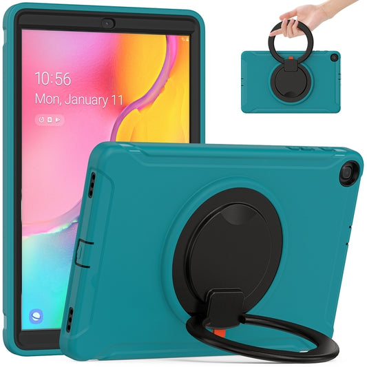 For Samsung Galaxy Tab A 10.1 T515/T510 2019 Shockproof TPU + PC Protective Case with 360 Degree Rotation Foldable Handle Grip Holder & Pen Slot(Blue) - Tab A 10.1 (2019) T510 / T515 by buy2fix | Online Shopping UK | buy2fix