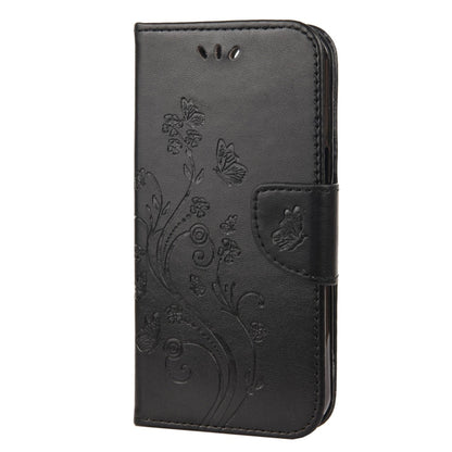 For iPhone 13 Pro Max Butterfly Flower Pattern Horizontal Flip Leather Case with Holder & Card Slots & Wallet (Black) - iPhone 13 Pro Max Cases by buy2fix | Online Shopping UK | buy2fix