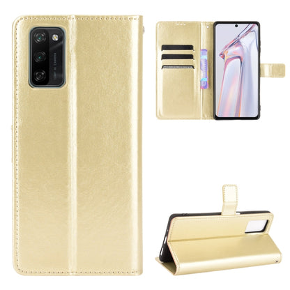 For Blackview A100 Crazy Horse Texture Horizontal Flip Leather Case with Holder & Card Slots & Lanyard(Gold) - More Brand by buy2fix | Online Shopping UK | buy2fix