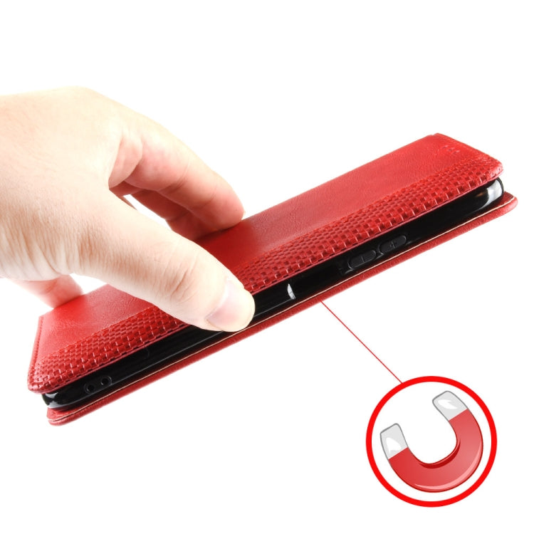 For ZTE Blade A71 Magnetic Buckle Retro Crazy Horse Texture Horizontal Flip Leather Case with Holder & Card Slots & Photo Frame(Red) - ZTE Cases by buy2fix | Online Shopping UK | buy2fix