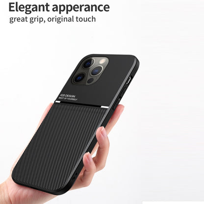 For iPhone 13 Pro Classic Tilt Strip Grain Magnetic Shockproof PC + TPU Case (Black) - iPhone 13 Pro Cases by buy2fix | Online Shopping UK | buy2fix