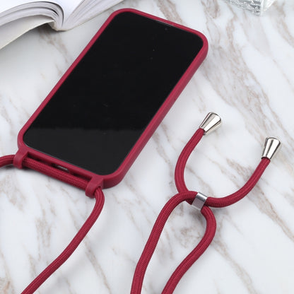 For iPhone 13 Pro Max Candy Colors TPU Protective Case with Lanyard (Red) - iPhone 13 Pro Max Cases by buy2fix | Online Shopping UK | buy2fix