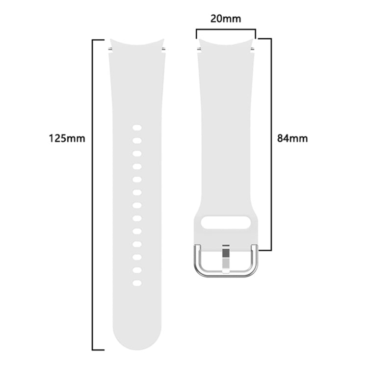 For Samsung Galaxy Watch4 40mm Universal Silicone Colorful Buckle Watch Band(White) - Watch Bands by buy2fix | Online Shopping UK | buy2fix