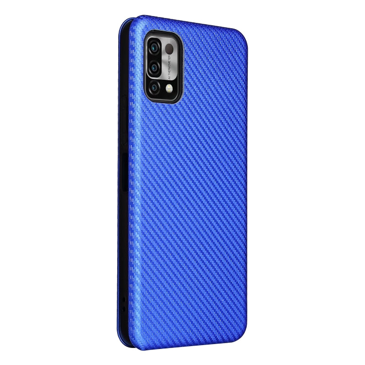 For UMIDIGI Power 5 Carbon Fiber Texture Horizontal Flip TPU + PC + PU Leather Case with Card Slot(Blue) - More Brand by buy2fix | Online Shopping UK | buy2fix