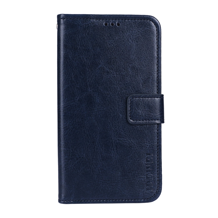 idewei Crazy Horse Texture Horizontal Flip Leather Case with Holder & Card Slots & Wallet For Doogee N40 Pro(Blue) - More Brand by idewei | Online Shopping UK | buy2fix