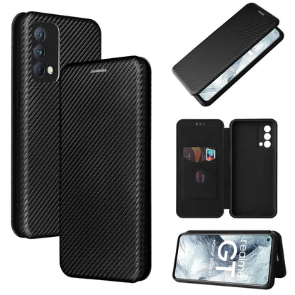 Carbon Fiber Texture Horizontal Flip TPU + PC + PU Leather Case with Card Slot For OPPO Realme GT Master(Black) - Realme Cases by buy2fix | Online Shopping UK | buy2fix