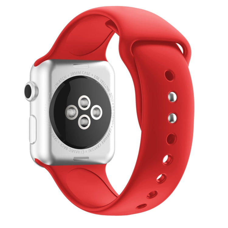 Double Nail Silicone Strap Watch Band For Apple Watch Ultra 49mm&Watch Ultra 2 49mm / Series 9&8&7 45mm / SE 3&SE 2&6&SE&5&4 44mm / 3&2&1 42mm(Red) - Watch Bands by buy2fix | Online Shopping UK | buy2fix