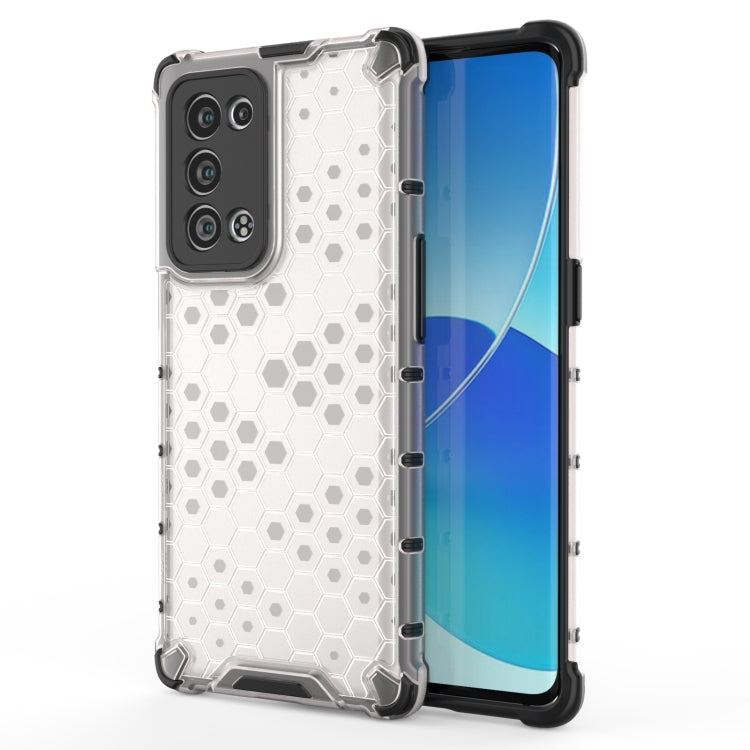 For OPPO Reno6 Pro+ 5G Shockproof Honeycomb PC + TPU Protective Case(White) - OPPO Cases by buy2fix | Online Shopping UK | buy2fix