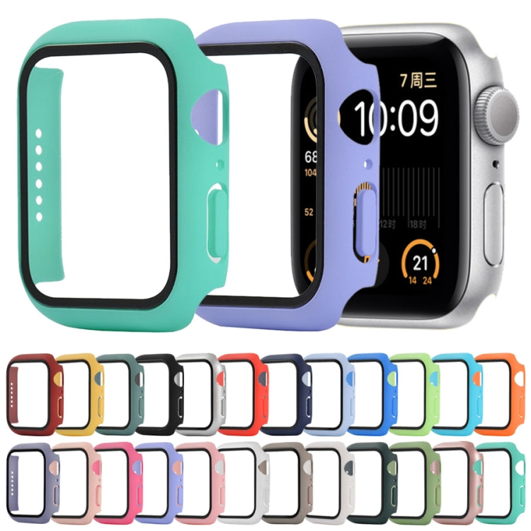 Shockproof PC+Tempered Glass Protective Case with Packed Carton For Apple Watch Series 6 & SE & 5 & 4 40mm(Official Green) - Watch Cases by buy2fix | Online Shopping UK | buy2fix