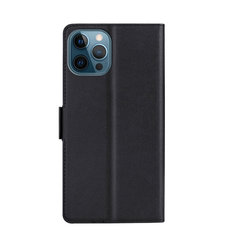 For iPhone 13 Pro Ultra-thin Voltage Side Buckle PU + TPU Horizontal Flip Leather Case with Holder & Card Slot (Black) - iPhone 13 Pro Cases by buy2fix | Online Shopping UK | buy2fix