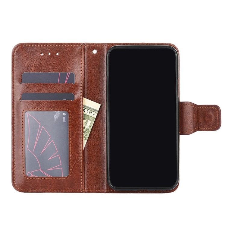 For iPhone 13 Crystal Texture Horizontal Flip Leather Case with Holder & Card Slots & Wallet(Brown) - iPhone 13 Cases by buy2fix | Online Shopping UK | buy2fix