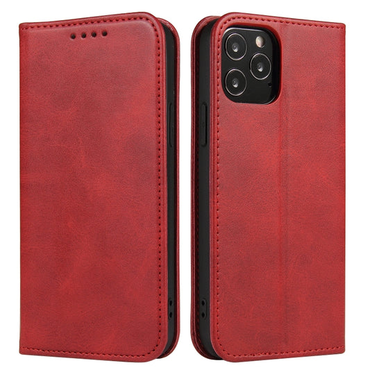 For iPhone 13 Calf Texture Magnetic Horizontal Flip Leather Case with Holder & Card Slots & Wallet(Red) - iPhone 13 Cases by buy2fix | Online Shopping UK | buy2fix