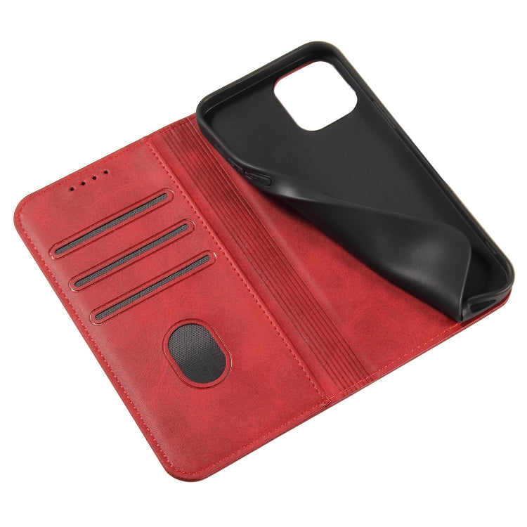 For iPhone 13 Pro Calf Texture Magnetic Horizontal Flip Leather Case with Holder & Card Slots & Wallet (Red) - iPhone 13 Pro Cases by buy2fix | Online Shopping UK | buy2fix