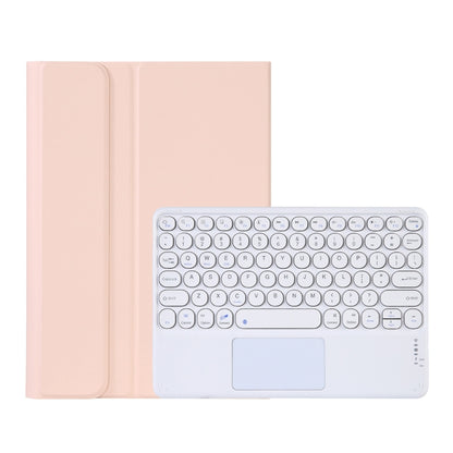Y0N5-A TPU Tablet Case Lambskin Texture Round Keycap Bluetooth Keyboard Leather Tablet Case with Holder & Touchpad For Xiaomi Pad 5 / 5 Pro(Pink) - Others Keyboard by buy2fix | Online Shopping UK | buy2fix