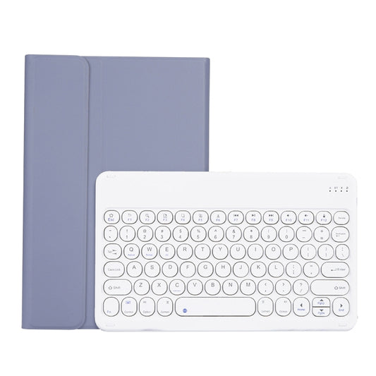 Y0N5 TPU Tablet Case Lambskin Texture Round Keycap Bluetooth Keyboard Leather Tablet Case with Holder For Xiaomi Pad 5 / 5 Pro(Purple) - Others Keyboard by buy2fix | Online Shopping UK | buy2fix