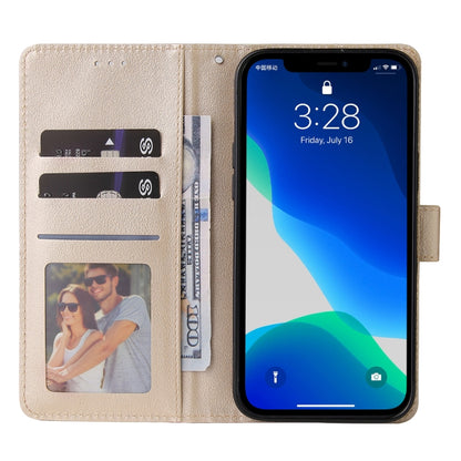 For iPhone 13 Multifunctional Horizontal Flip Leather Case, with Three Card Slot & Holder & Photo Frame & Lanyard(Tyrant Gold) - iPhone 13 Cases by buy2fix | Online Shopping UK | buy2fix