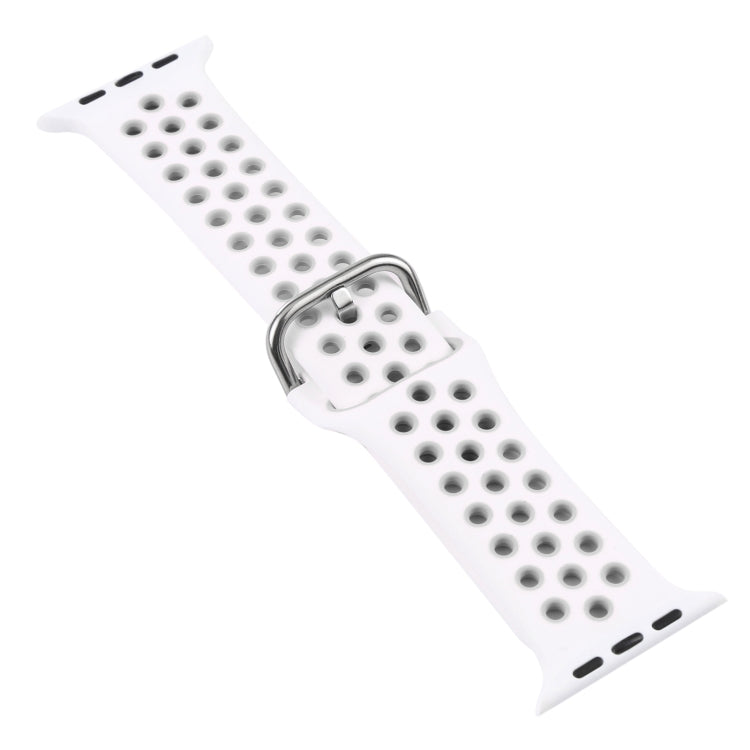 Silicone Watch Band + Protective Case with Screen Protector Set For Apple Watch Series 3 & 2 & 1 38mm(White) - Watch Bands by buy2fix | Online Shopping UK | buy2fix